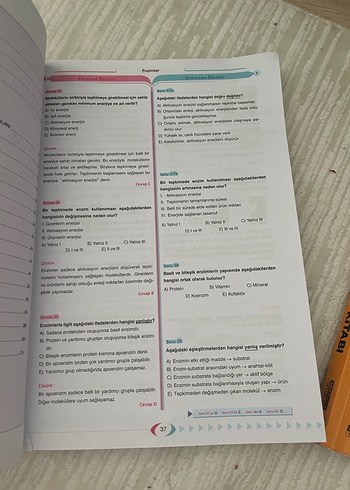 Aktif TYT Kimya, Fizik, Matematik ve Biyoloji Kitapları