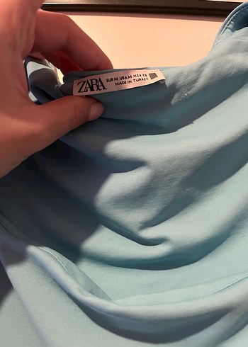 Zara mavi çıtçıtlı body - Görsel 3