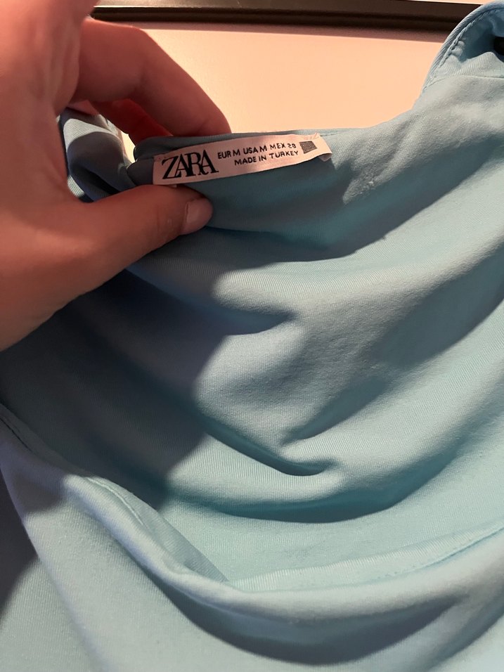 Zara mavi çıtçıtlı body - Görsel 3