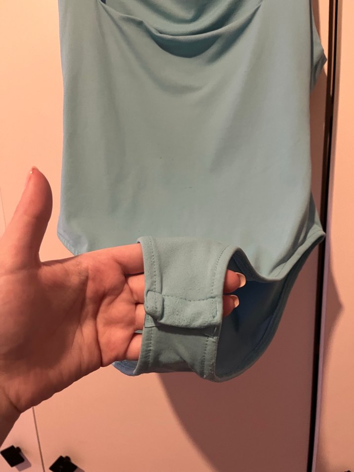 Zara mavi çıtçıtlı body - Görsel 2