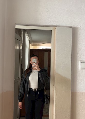 Siyah bol paça palazzo yüksek bel kadın pantolon - Görsel 3