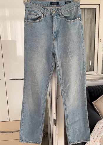 Mavi Midi Boy Kadın Denim Pantolon - Görsel 2