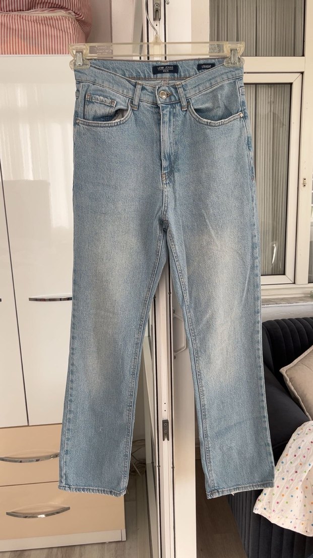 Mavi Midi Boy Kadın Denim Pantolon - Görsel 2