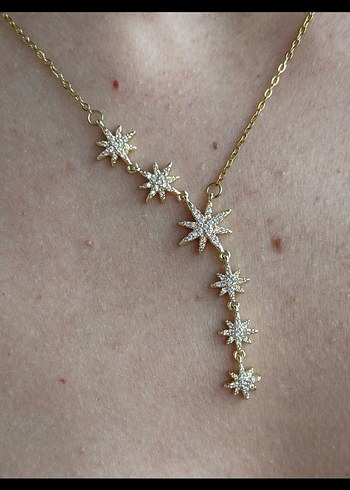 Accessorize yıldız y kolye gold
