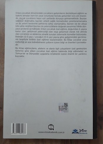  Erken Çocuklukta Özel Eğitim Kitabı