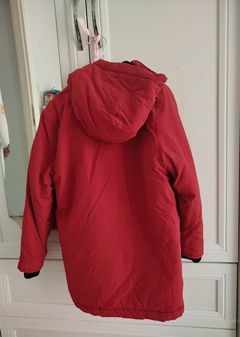 Koyu Kırmızı Erkek Çocuk Fermuarlı Kaban - Görsel 2