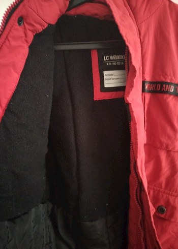 Koyu Kırmızı Erkek Çocuk Fermuarlı Kaban - Görsel 4