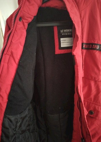 Koyu Kırmızı Erkek Çocuk Fermuarlı Kaban - Görsel 3