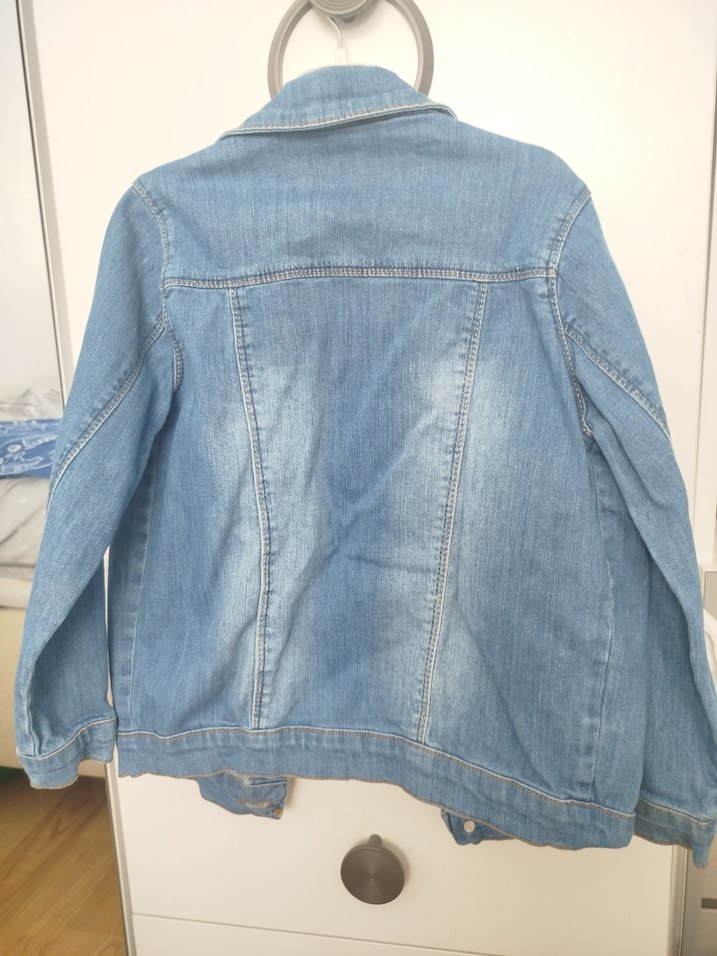 Mavi Düğmeli Kadın Denim Ceket - Görsel 3