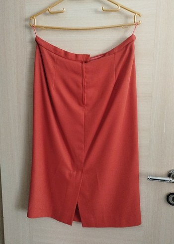 nar çiçeği renkli Düğmeli Kolsuz Mini Kadın Takım - Görsel 5