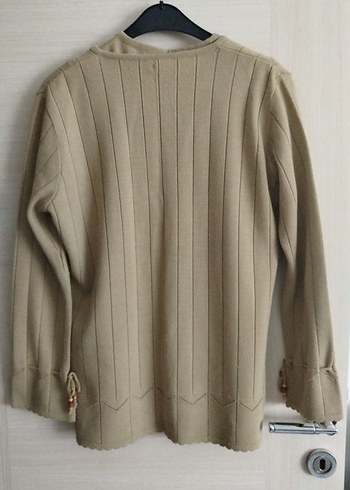 Bohem Tarz Uzun Kollu Bej Triko içli dışlı ikili takım - Görsel 2