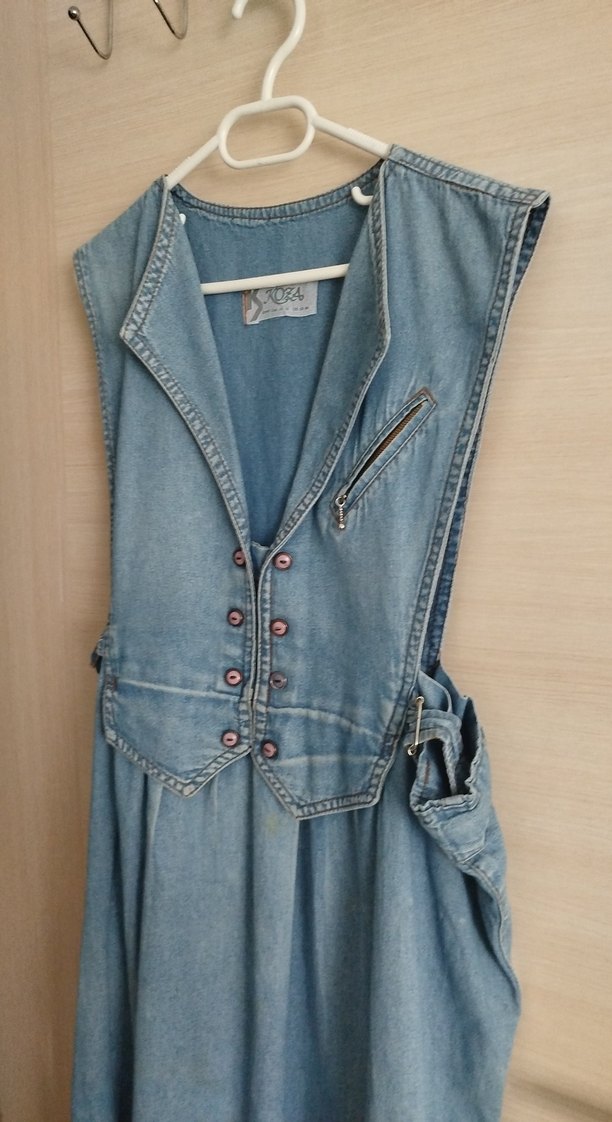 Mavi Kadın Uzun Kot elbise - Görsel 5