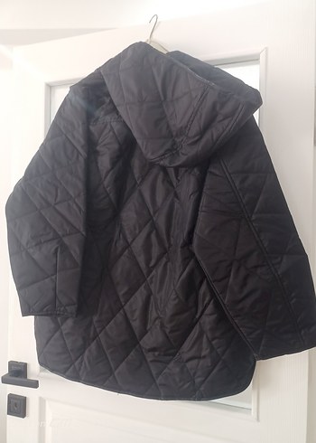 Düğmeli Siyah Midi Kadın Ceket - Görsel 4