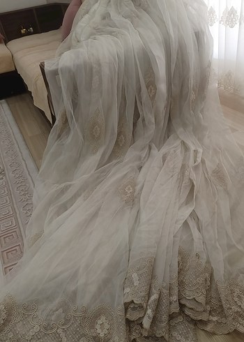 Bohem İşlemeli Beyaz Tül Perde - Görsel 6