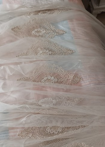 Bohem İşlemeli Beyaz Tül Perde - Görsel 3