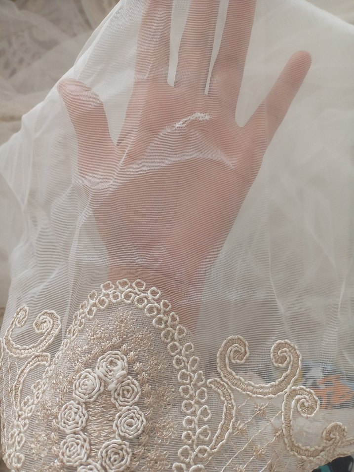 Bohem İşlemeli Beyaz Tül Perde - Görsel 5