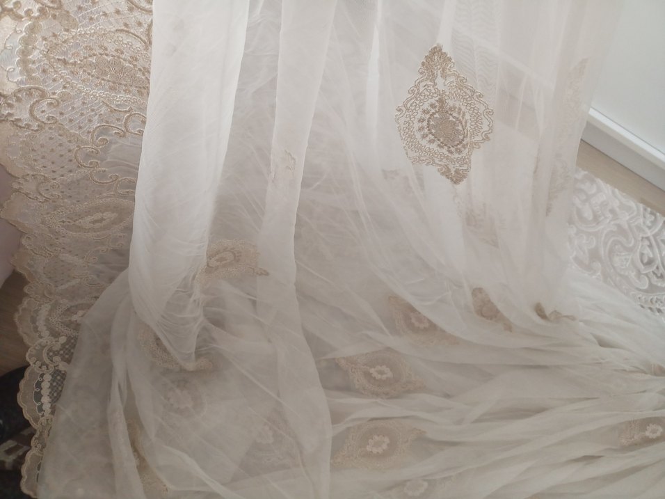 Bohem İşlemeli Beyaz Tül Perde - Görsel 2