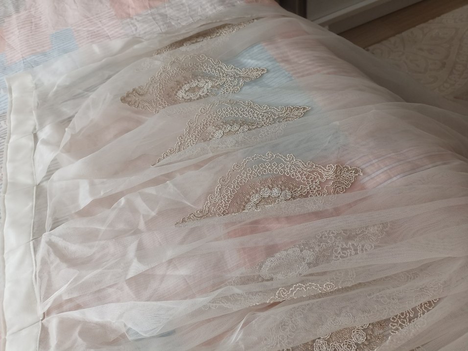 Bohem İşlemeli Beyaz Tül Perde - Görsel 4