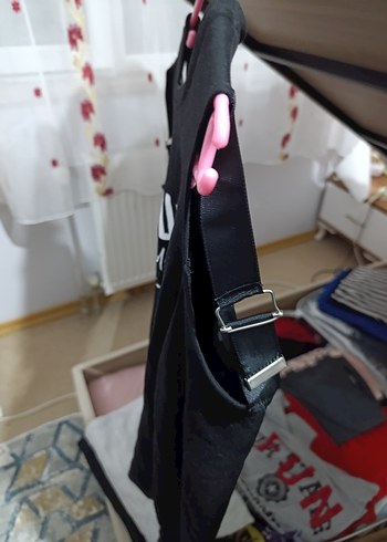 l Beden siyah Renk Siyah Baskılı Uzun Kollu Kadın Sweatshirt