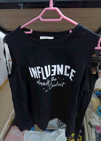 LC Waikiki Siyah Baskılı Uzun Kollu Kadın Sweatshirt