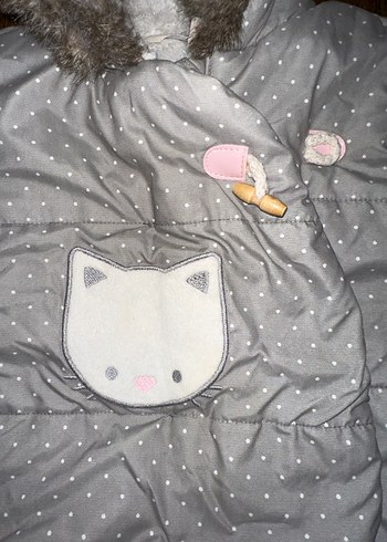 Gri Kürklü Kapüşonlu Kozmonot Tulum - Görsel 3