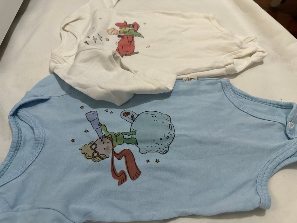 Uzun Kollu Organik Pamuk Bebek Body 2'li - Görsel 2