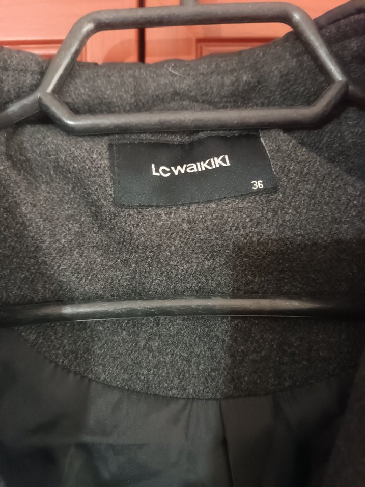 Kapüşonlu Antrasit Kaban - Görsel 4