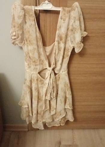 V Yaka Kısa Bohem Tulum - Görsel 2