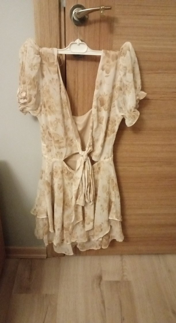 V Yaka Kısa Bohem Tulum - Görsel 2