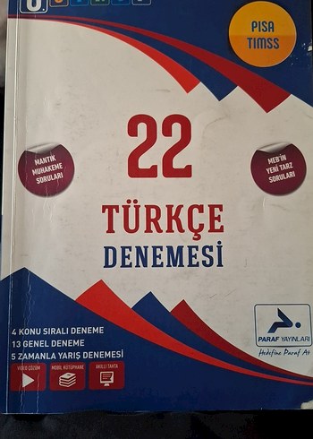 22 Türkçe Denemesi - Paraf Yayınları