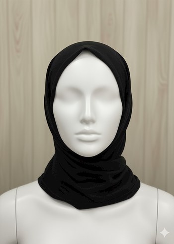 Siyah pamuklu Kadın Başörtüsü