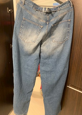 Trendyol & Milla Kadın Mavi Bol Kesim Midi Denim Pantolon
