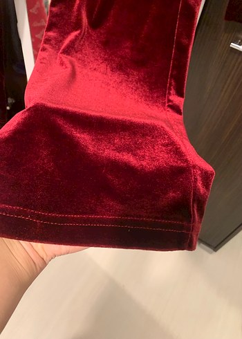 Chanel Bordo Kadife Fermuarlı Chanel Takım