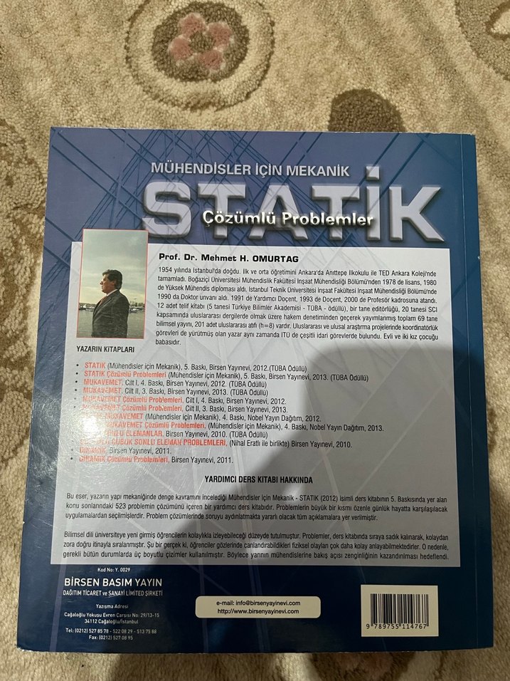 Mühendisler için Statik Çözümlü Problemler Kitabı - Görsel 2