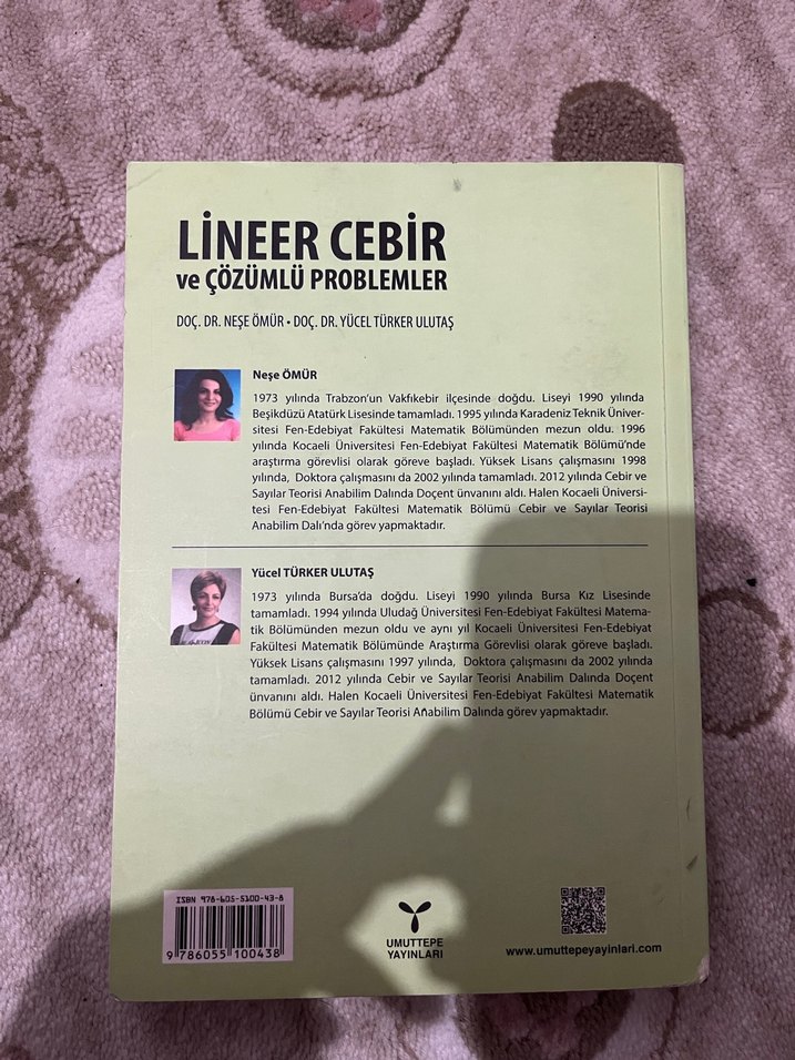 Lineer cebir kitabı - Görsel 2