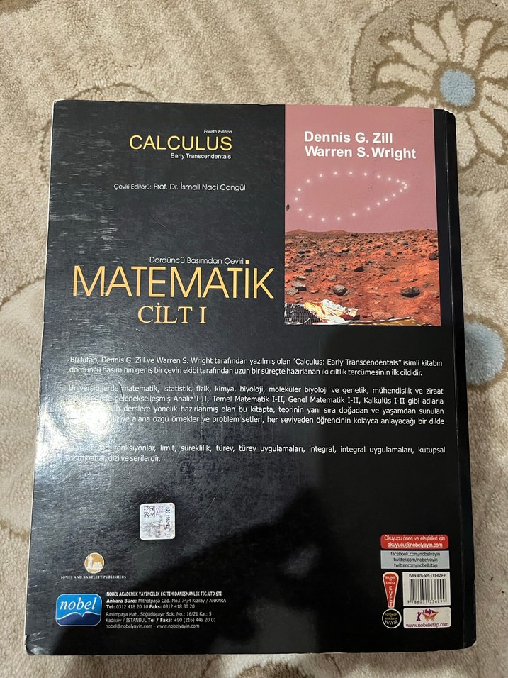 Matematik Cilt I - Calculus Kitabı - Görsel 2