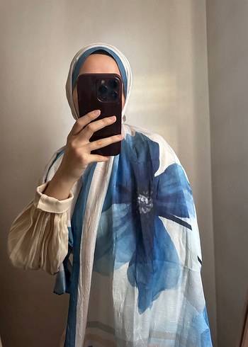 Eylül desen mavi rengi bambu şal