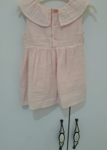 HelloBaby Pembe Fırfırlı Kız Çocuk Elbise
