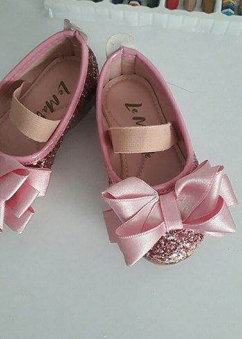 Pembe Fiyonklu Kız Babet Ayakkabı - Görsel 3