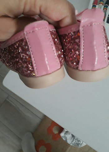 Pembe Fiyonklu Kız Babet Ayakkabı - Görsel 5