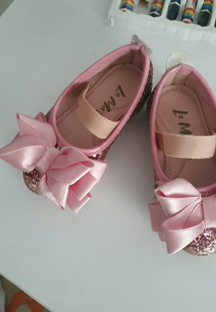 Pembe Fiyonklu Kız Babet Ayakkabı - Görsel 2