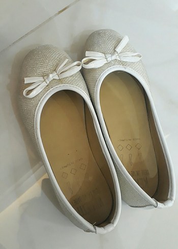 Krem Renk Klasik Kız Babet - Görsel 4