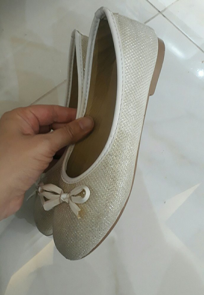 Krem Renk Klasik Kız Babet - Görsel 3