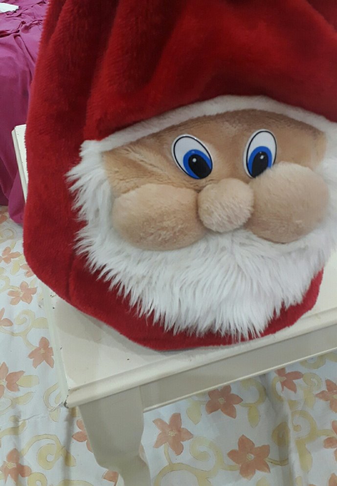 Kırmızı Noel Baba Peluş Oyuncak cantasi - Görsel 3