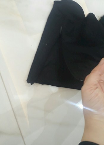 Straplez Siyah Midi Bustiyer - Görsel 3