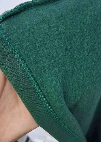 m Beden Kapüşonlu Yeşil Kadın Sweatshirt