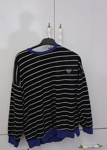 Çizgili Uzun Kollu Sweatshirt
