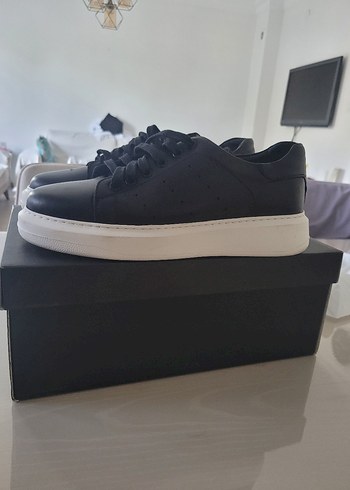 Kutulu Avva Siyah Erkek Günlük Deri Casual Ayakkabı - Görsel 2