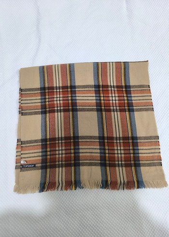  Beden Topshop Bej Ekose Desenli Erkek Atkı