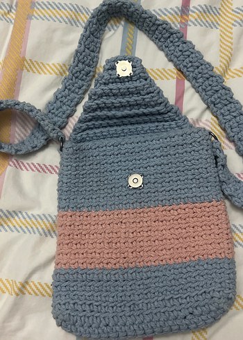 Beden Pastel Renkli Örgü Çanta El Yapımı